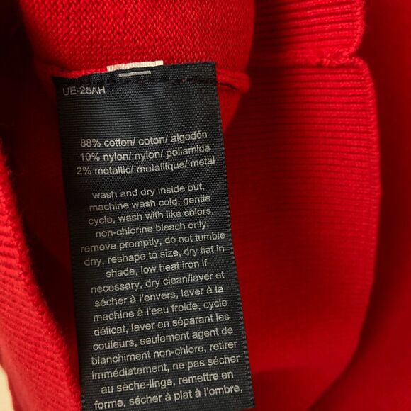 New TOMMY HILFIGER Women's 2X Off-The-Shoulder Sweater Red Navy Blue Stripe - Picture 6 of 6